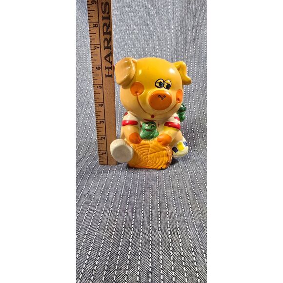 Vintage 60s Chalkware Piggy Bank - Picture 9 of 9